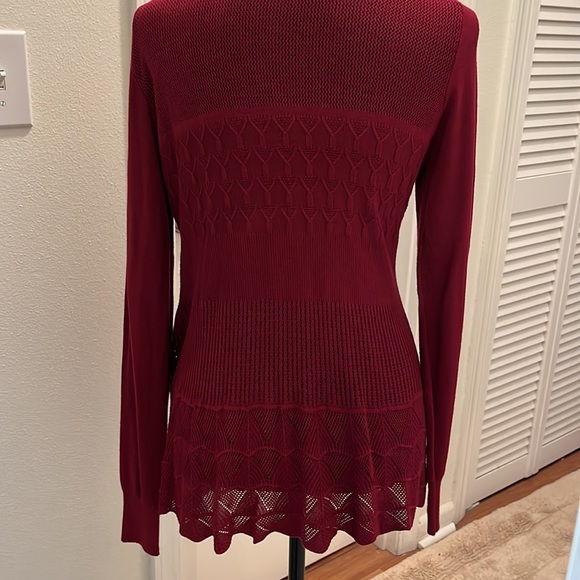 Dreamers cranberry open front cardigan - Picture 3 of 5